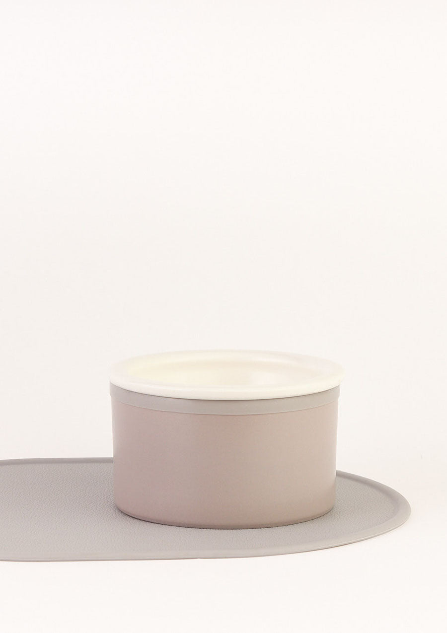 Dog Bowl Set - Grey & White